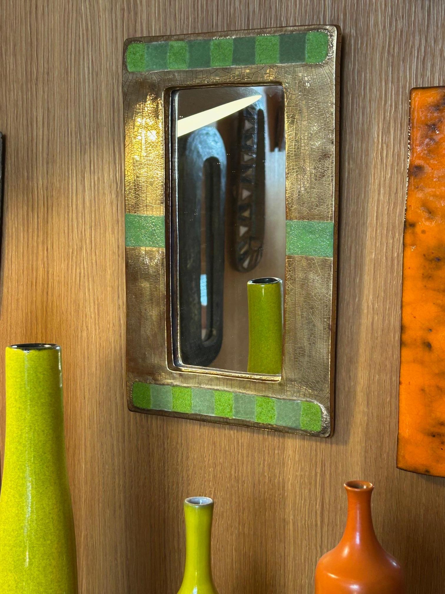 Specchio in ceramica di Mithé Espelt, Francia, anni '60 in vendita 2