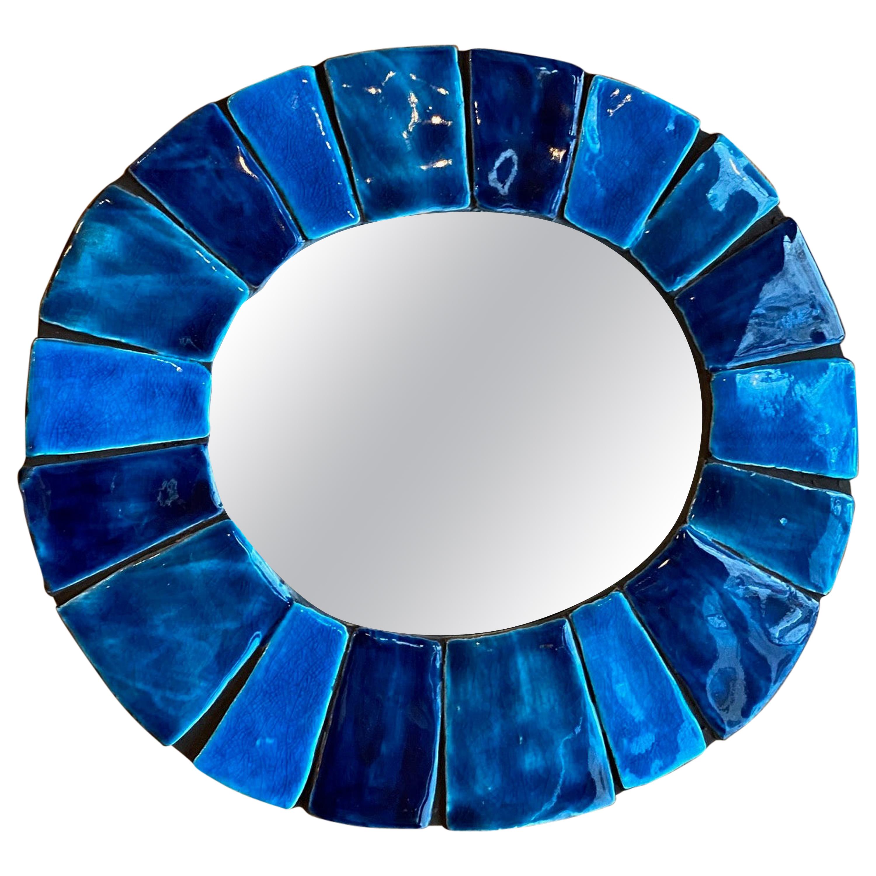 Ceramic Mirror by Mithé Espelt, France, 1960s