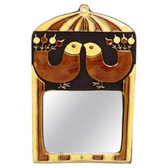 Ceramic Mirror by Mithé Espelt, France, 1960s
