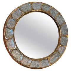 Ceramic mirror by Mithé Espelt, France, 1960's