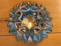 Ceramic Mirror by Roland Zobel, Atelier Les Cyclades, Anduze, France, 1960s