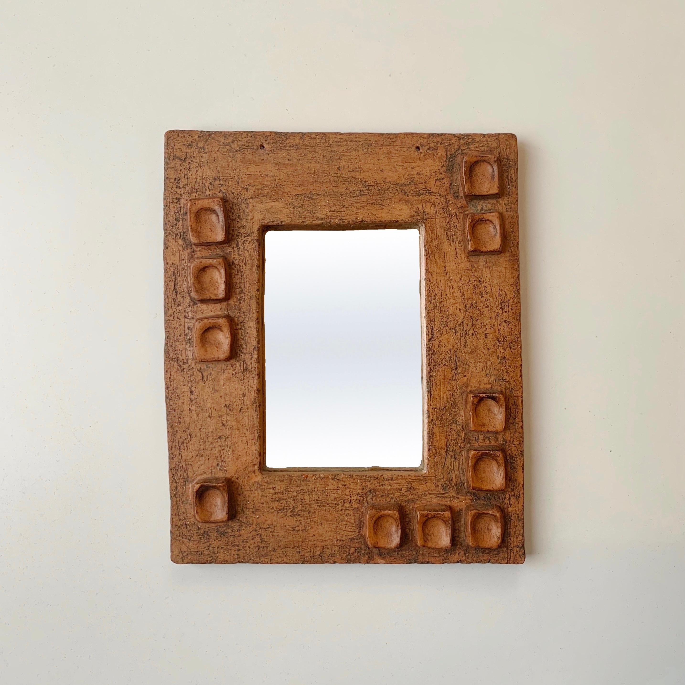 Ceramic Mirror With Abstract Composition circa 1950, France. 10