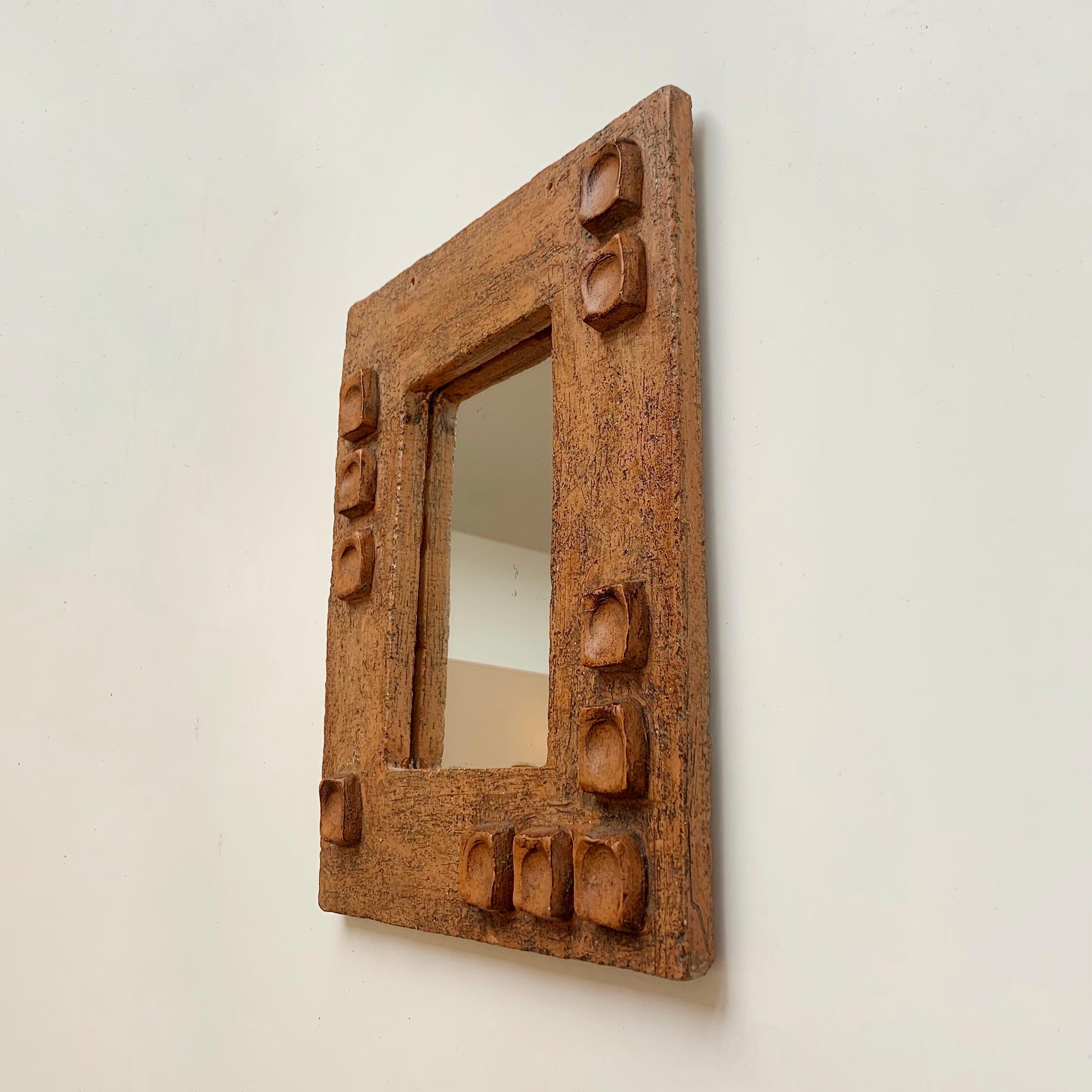 Ceramic Mirror With Abstract Composition circa 1950, France. For Sale 3