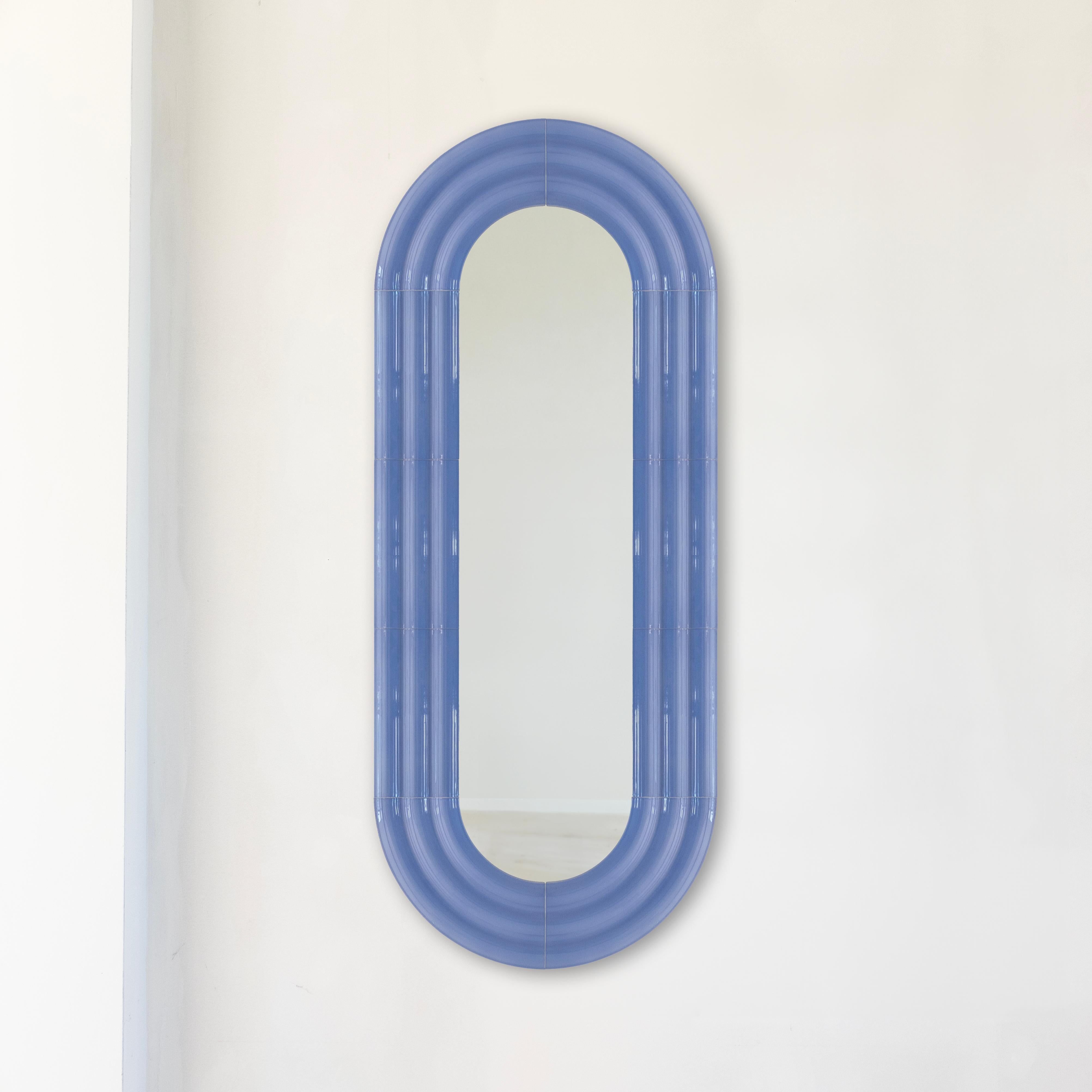 Contemporary Ceramic Mirror ELO 60x150 RED by Pani Jurek For Sale