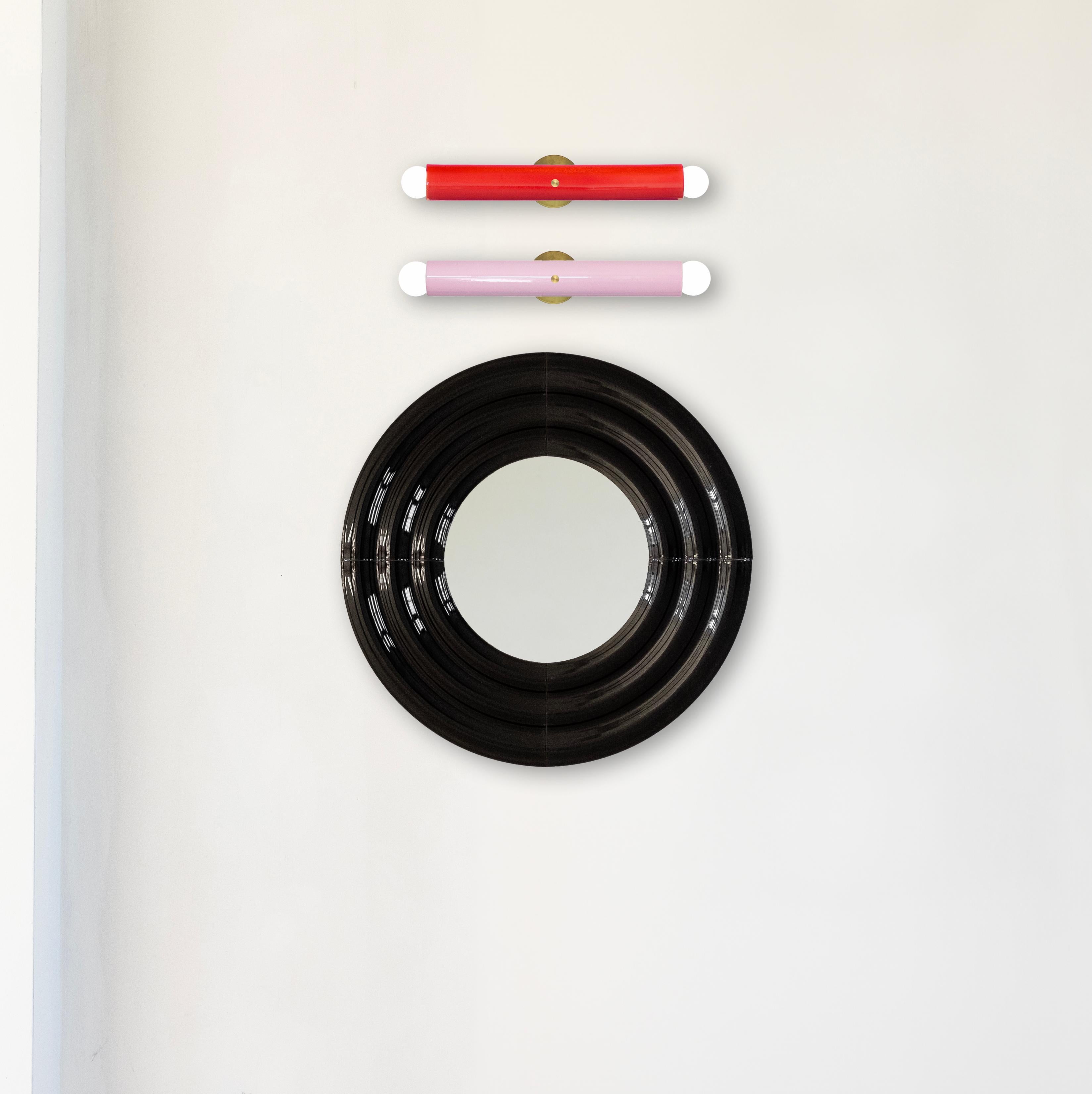 XXIe siècle et contemporain Miroir en céramique ELO 60x60 BRUN par Pani Jurek en vente