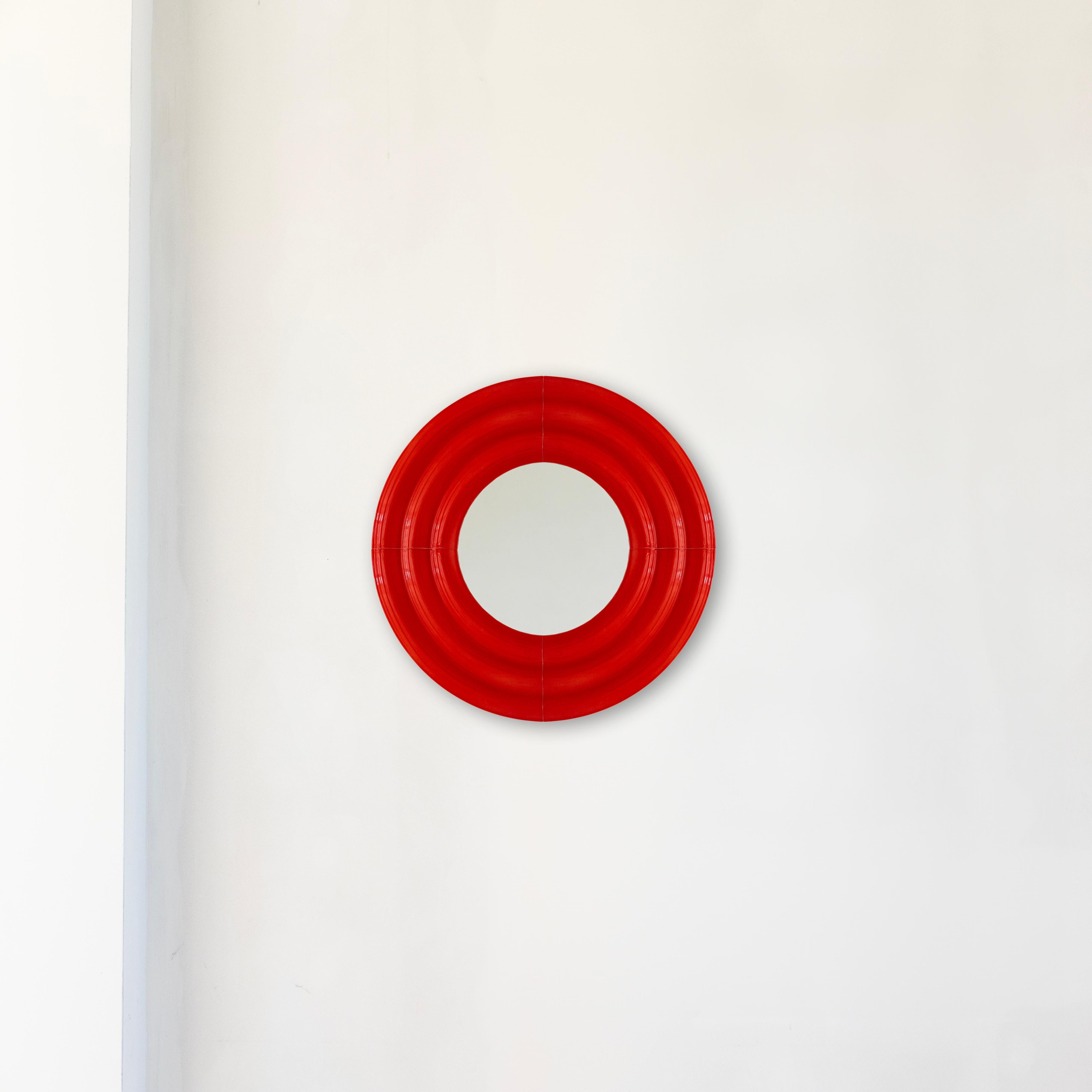 Miroir en céramique ELO 60x60 PINK par Pani Jurek en vente 1