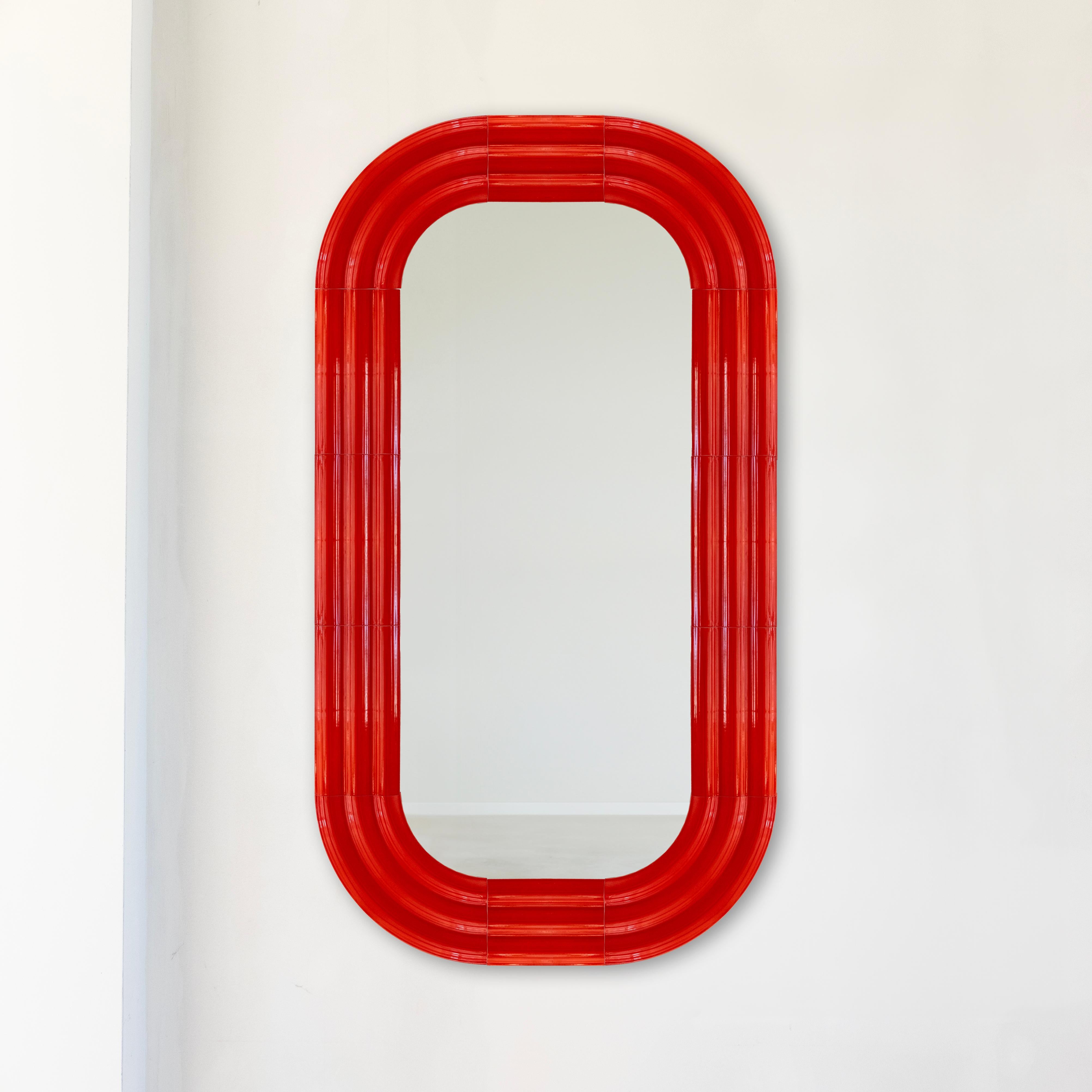 Specchio in ceramica ELO 80x150 MARRONE di Pani Jurek in vendita 4