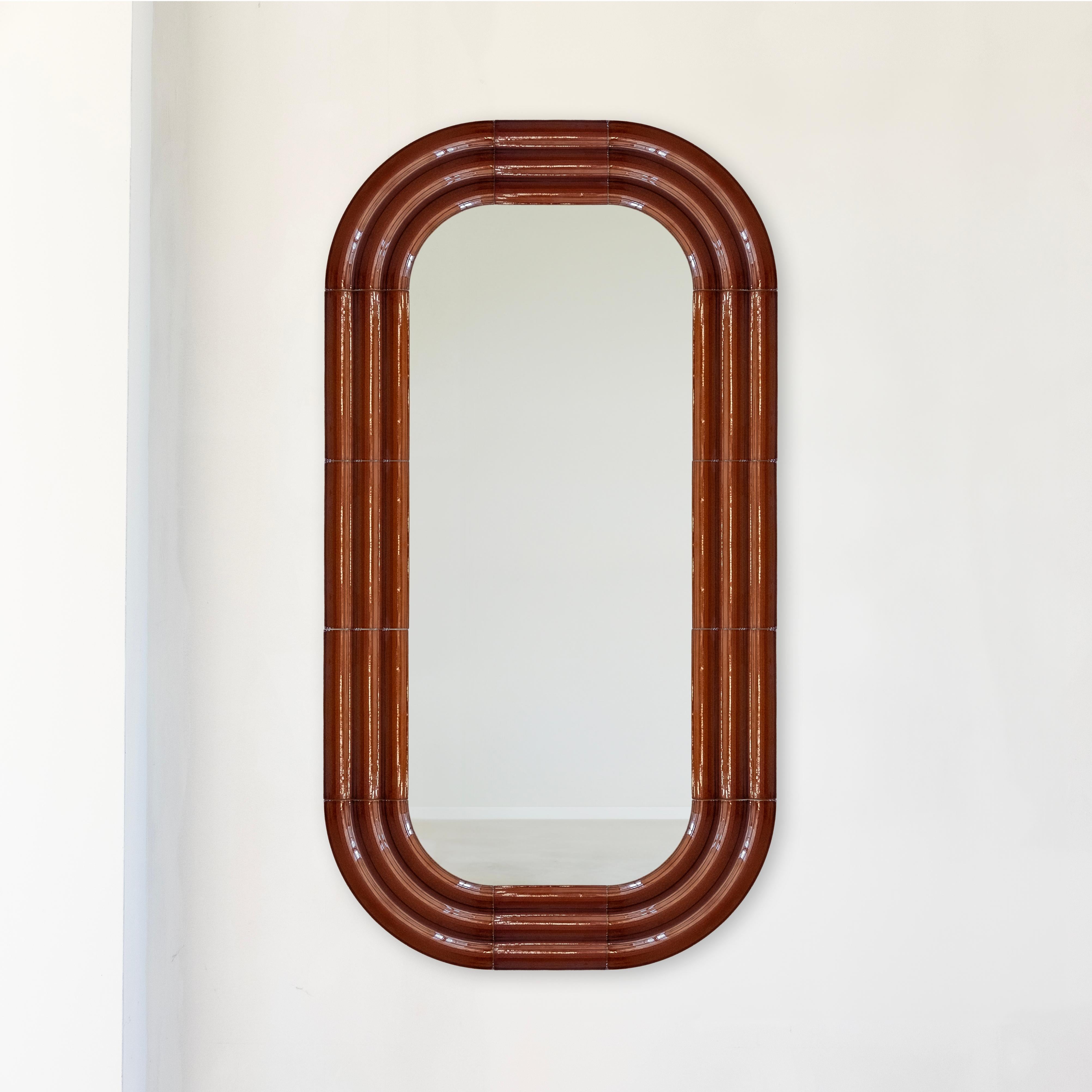 Miroir en céramique ELO 80x150 LILAC par Pani Jurek en vente 6