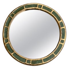 Ceramic mirror " Engrenages" by Mithé Espelt, circa 1958.