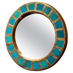 Miroir en céramique "Engrenages" de Mithé Espelt, France, années 1960
