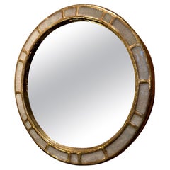 Ceramic mirror "Engrenages" by Mithé Espelt, France, 1960's