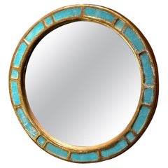 Ceramic mirror "Engrenages" by Mithé Espelt, France, 1960
s