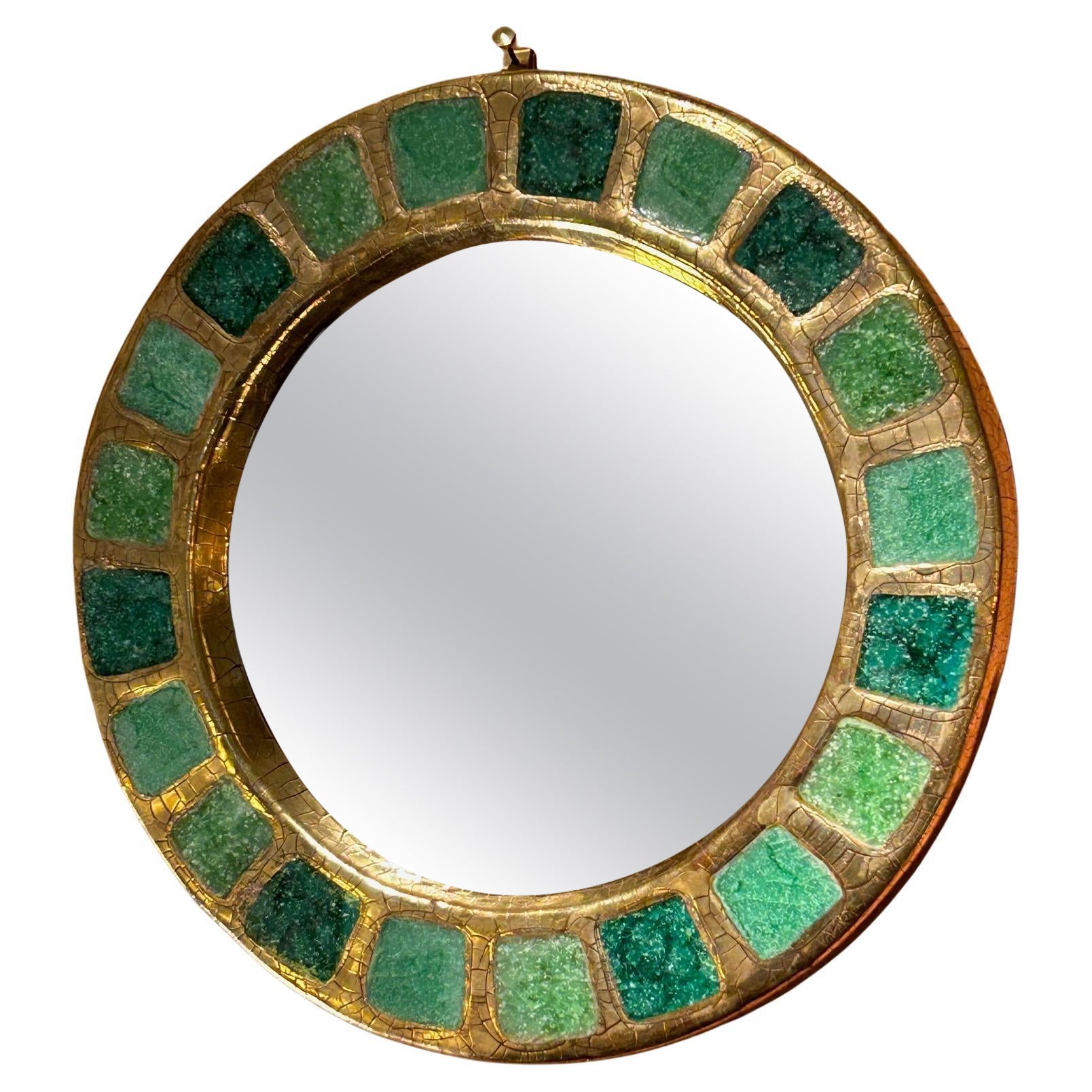 Specchio in ceramica "Engrenages" di Mithé Espelt, Francia, anni 
60 in vendita