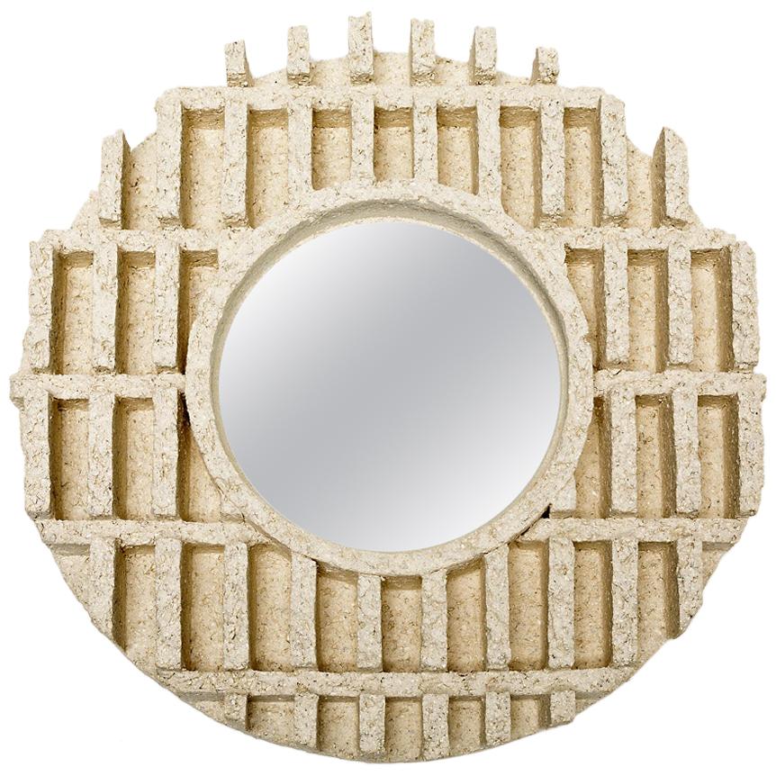 Ceramic Mirror Entitled "Oculus" by Denis Castaing, 2019