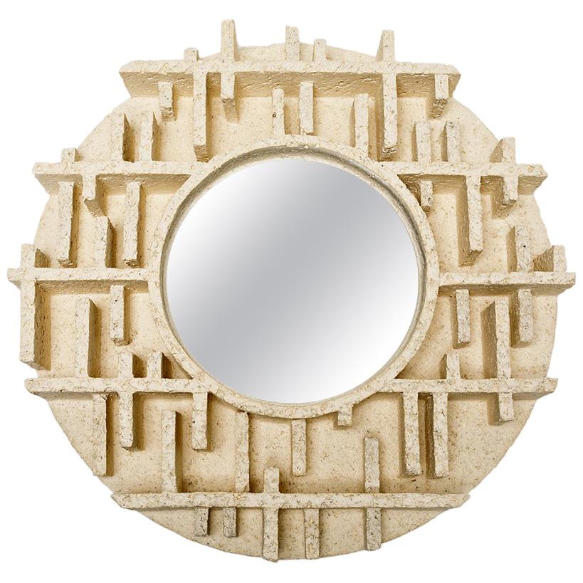 Ceramic Mirror Entitled "Oculus" by Denis Castaing, 2019 For Sale