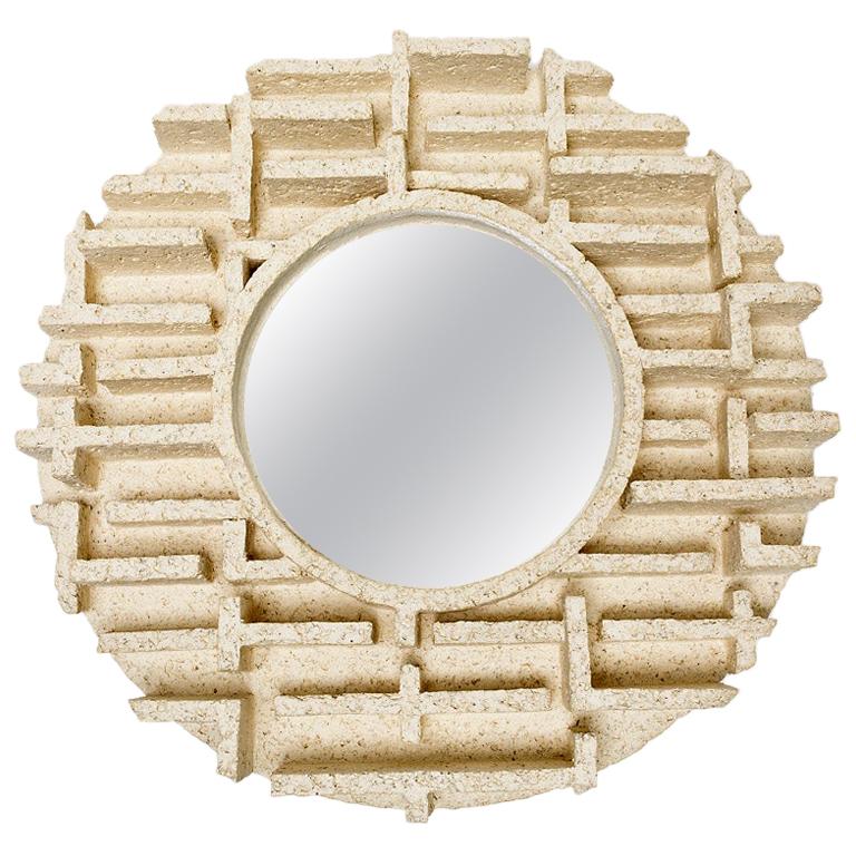 Specchio in ceramica intitolato "Oculus" di Denis Castaing, 2019 in vendita