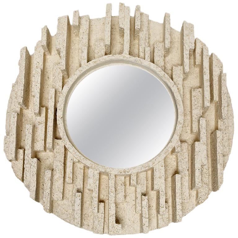 Specchio in ceramica intitolato "Oculus" di Denis Castaing, 2019