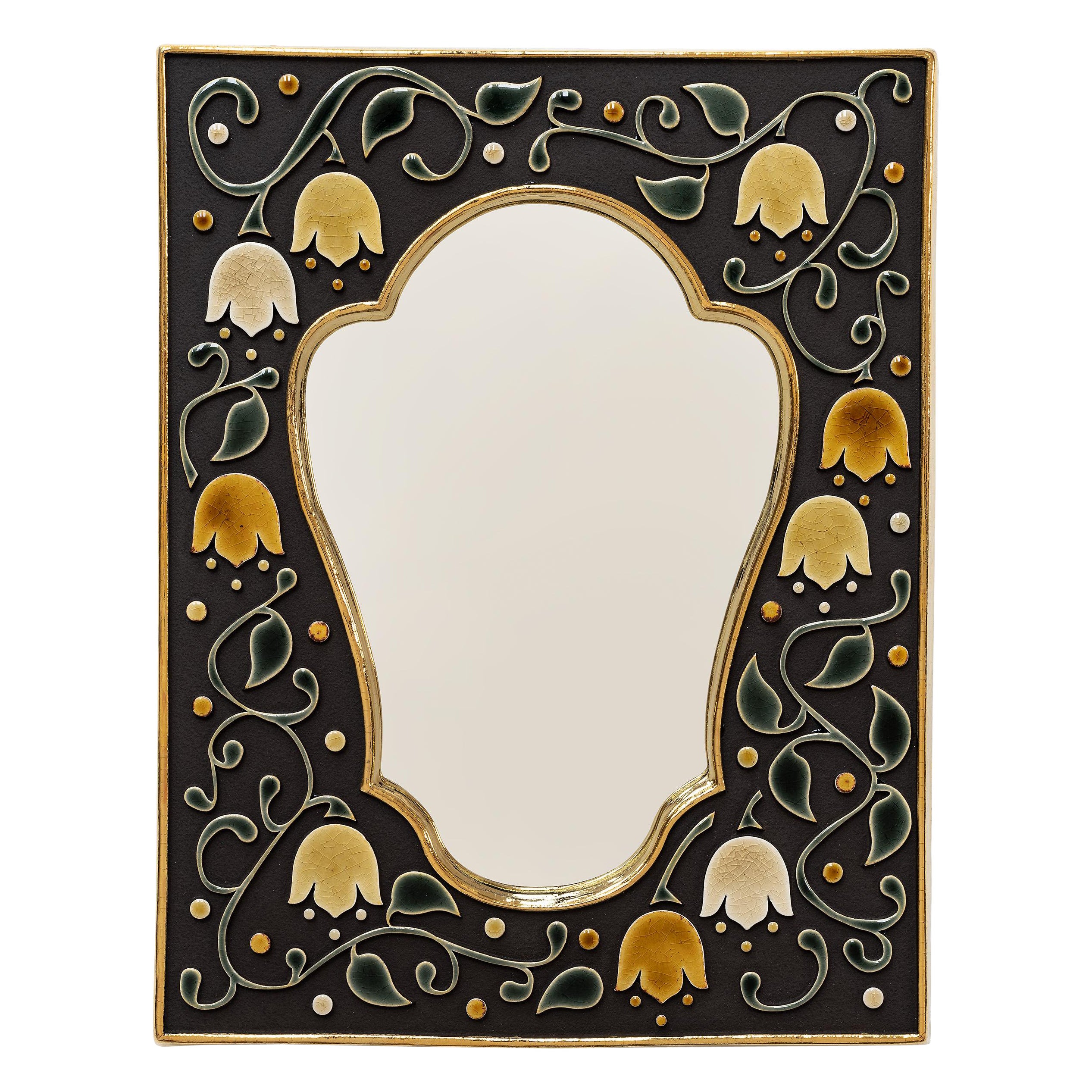 Ceramic Mirror - Fleuri Marigold