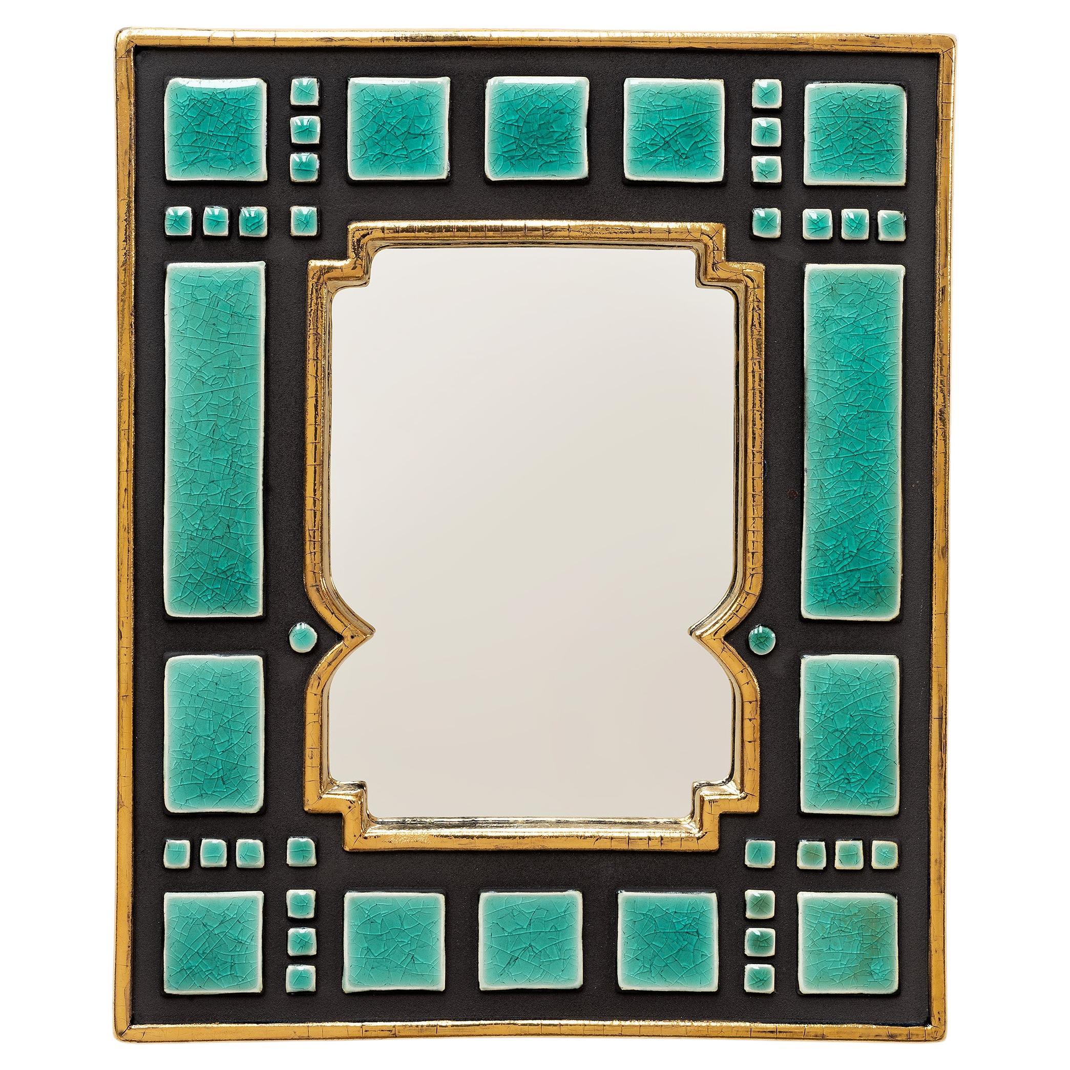 Ceramic Mirror - Lécaro Turquoise