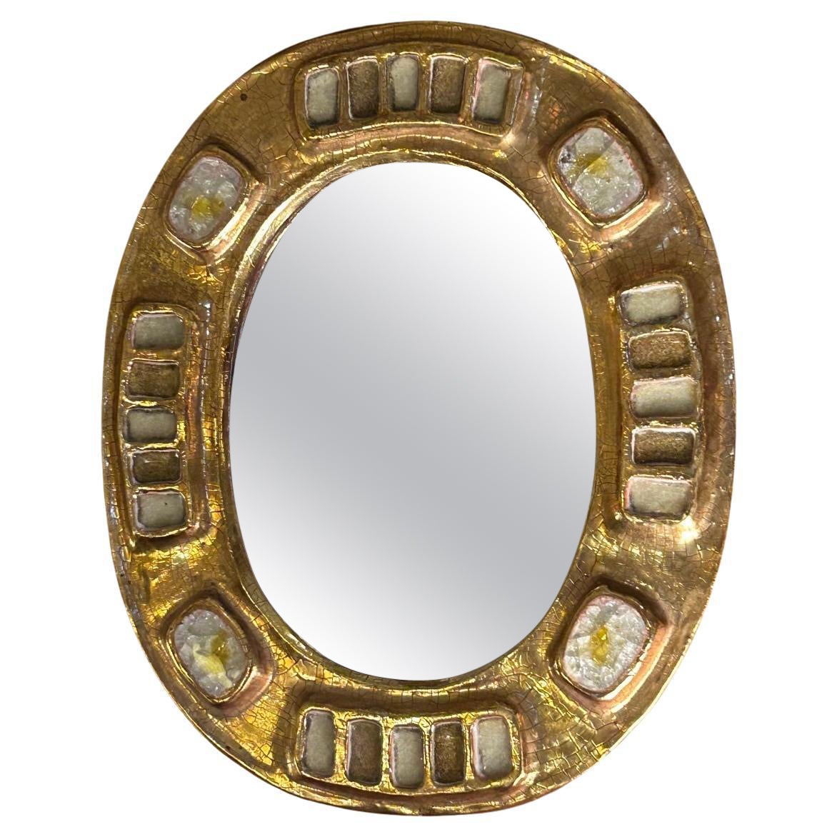 Ceramic mirror "Mérida" by Mithé Espelt, France, 1960
s For Sale