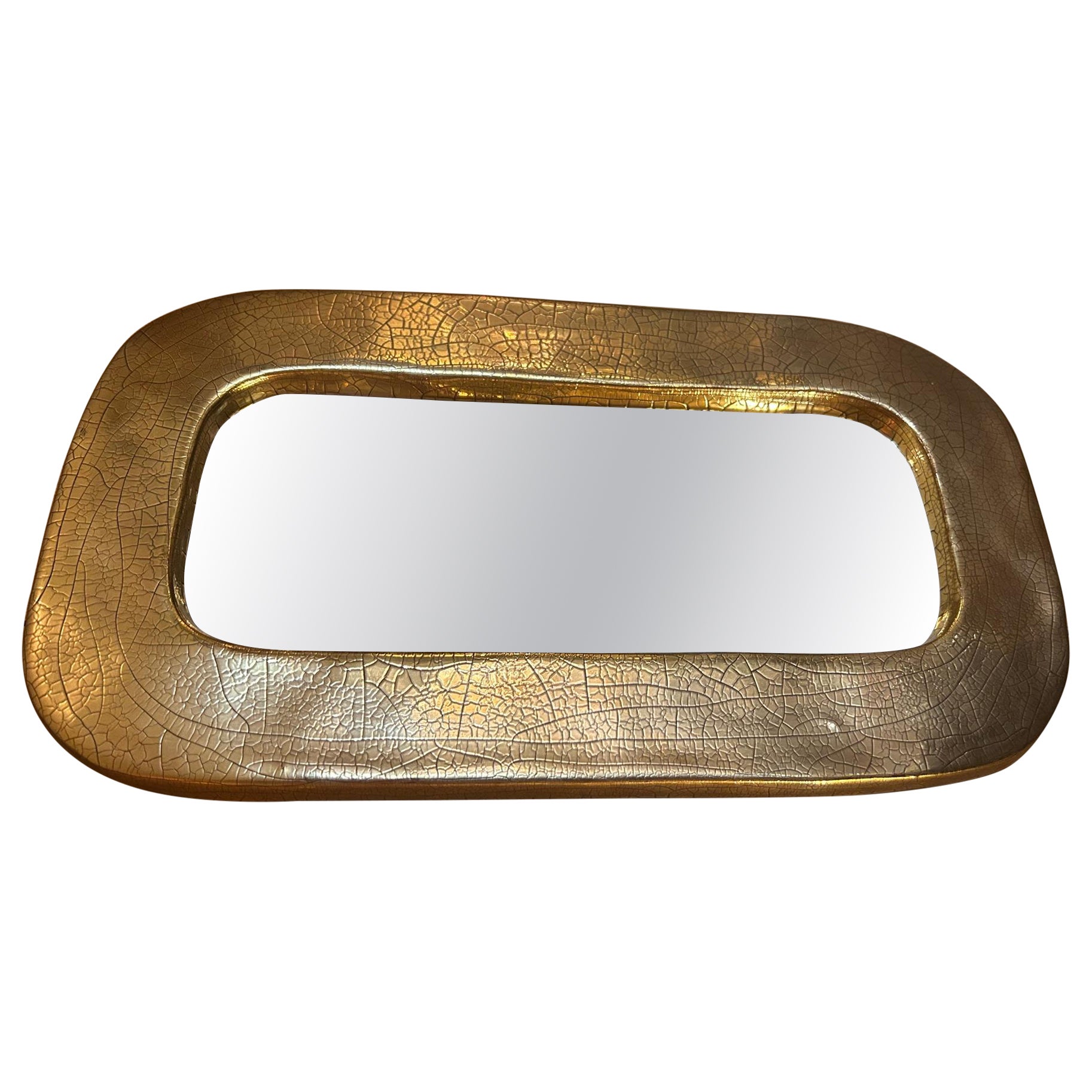 Miroir en céramique "OBLONG" de Mithé Espelt, France, années 1960