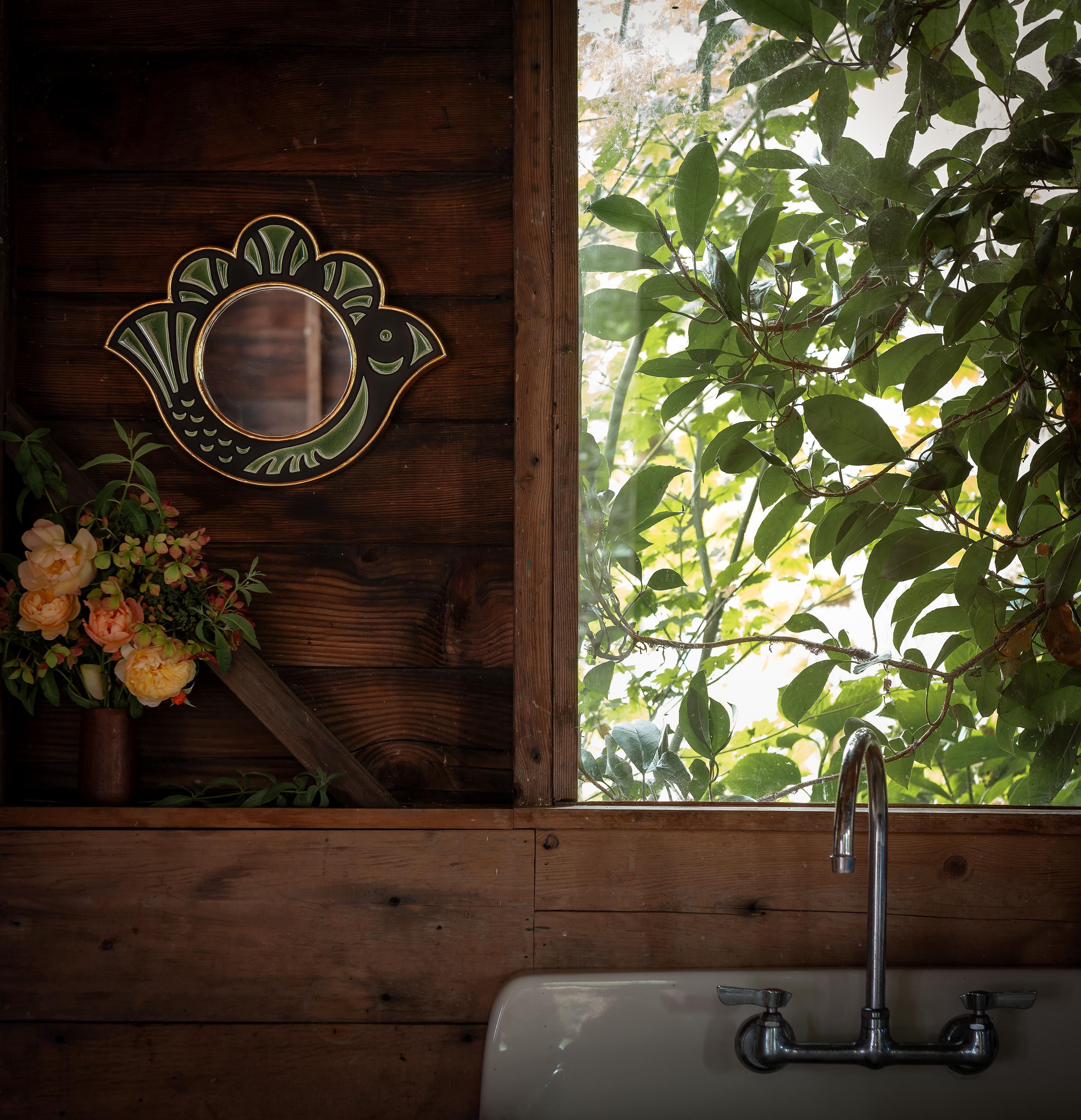 Américain Miroir en céramique - Poulette  Mousse en vente