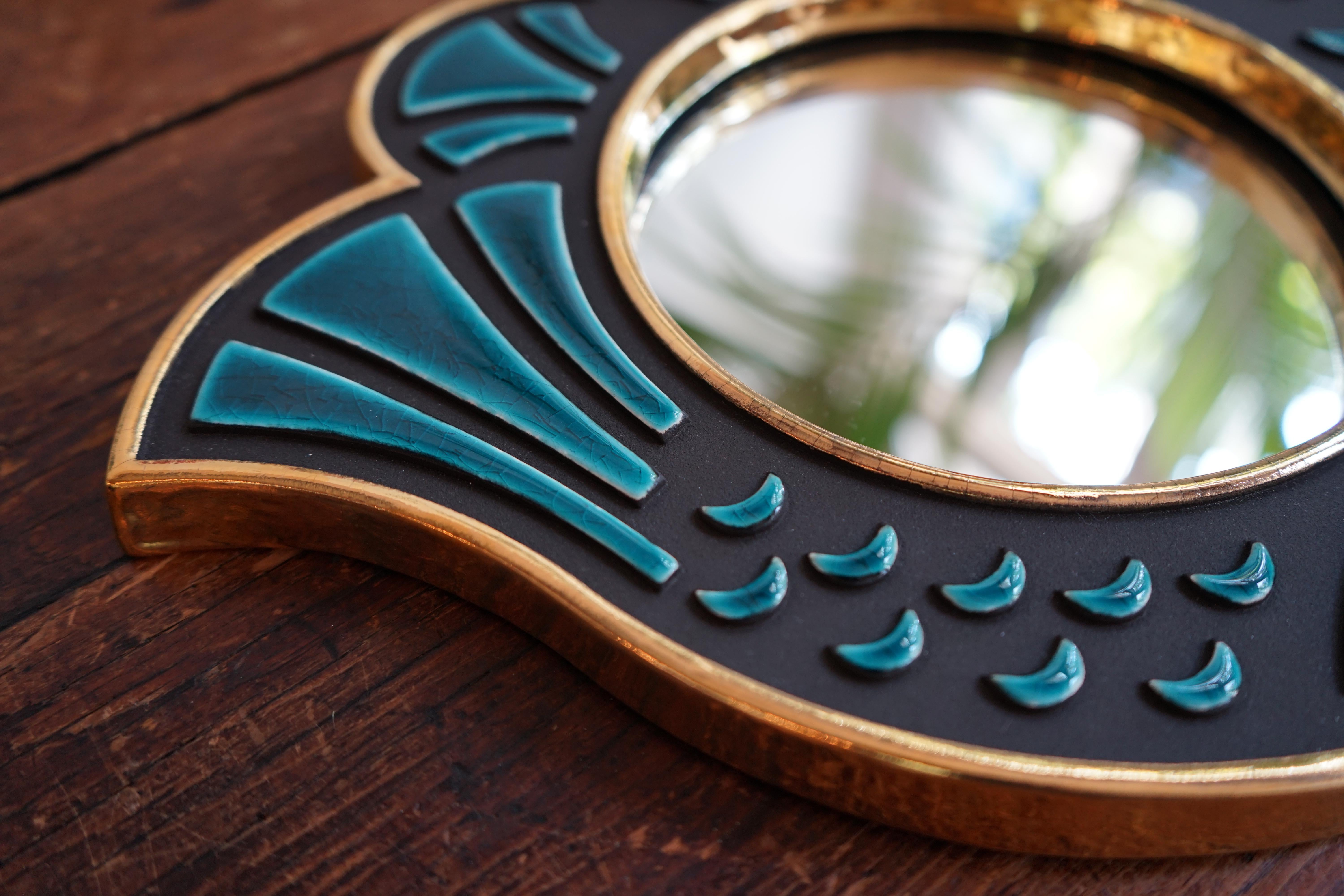 Specchio in ceramica - Poulette  Oceano In condizioni Nuovo in vendita a Portland, OR