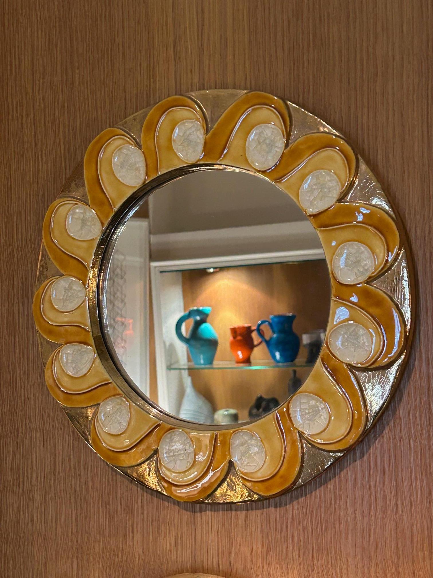 Français Miroir en céramique 