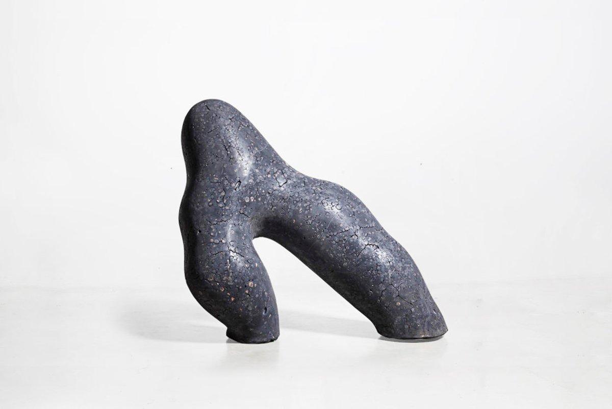 Spanish Stoneware Black Grey 21st Century Ceramic Model “Ninfa” by Claudi Casanovas 