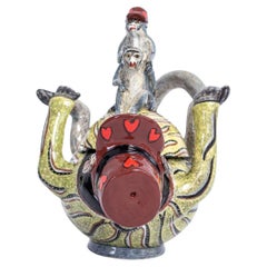Ceramic Monkey jewelry box, hand made in South Africa