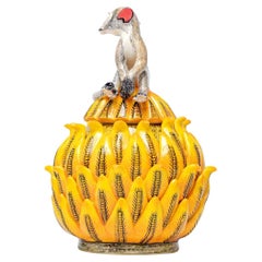 Ceramic Monkey Jewelry Box  , hand made in South Africa