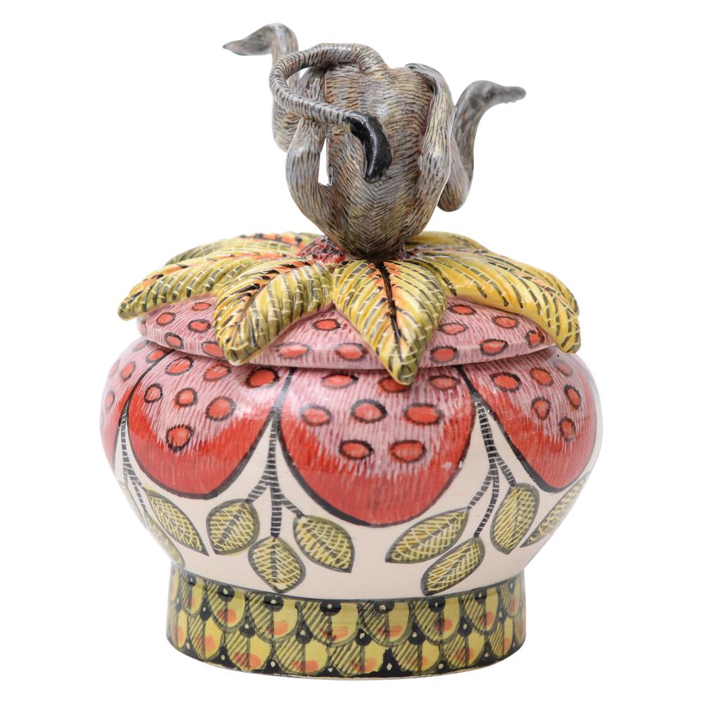 Fired Ceramic  Monkey Jewelry  Box  , hand made in South Africa