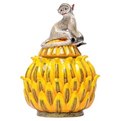 Ceramic Monkey Jewelry Box  , hand made in South Africa