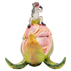 Ceramic Monkey Jewelry Box  , hand made in South Africa