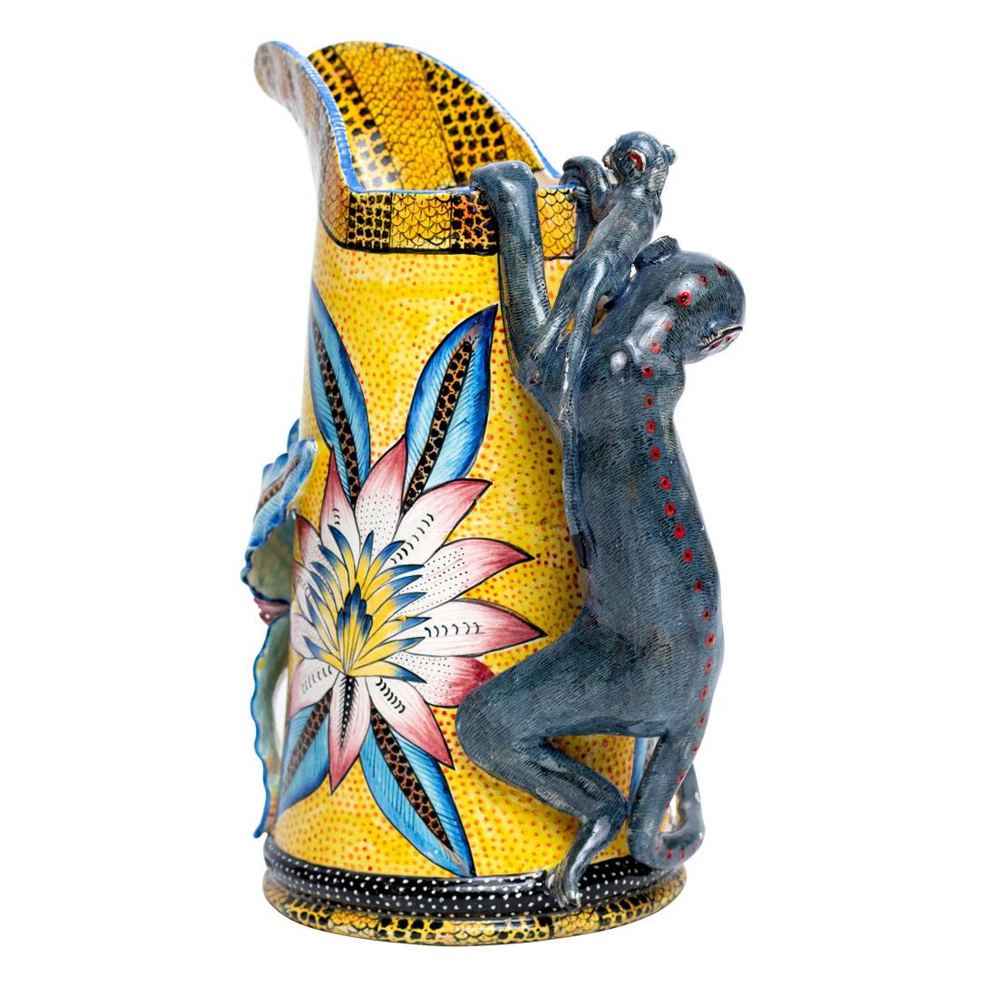 Fired Ceramic Monkey Jug , hand made in South Africa