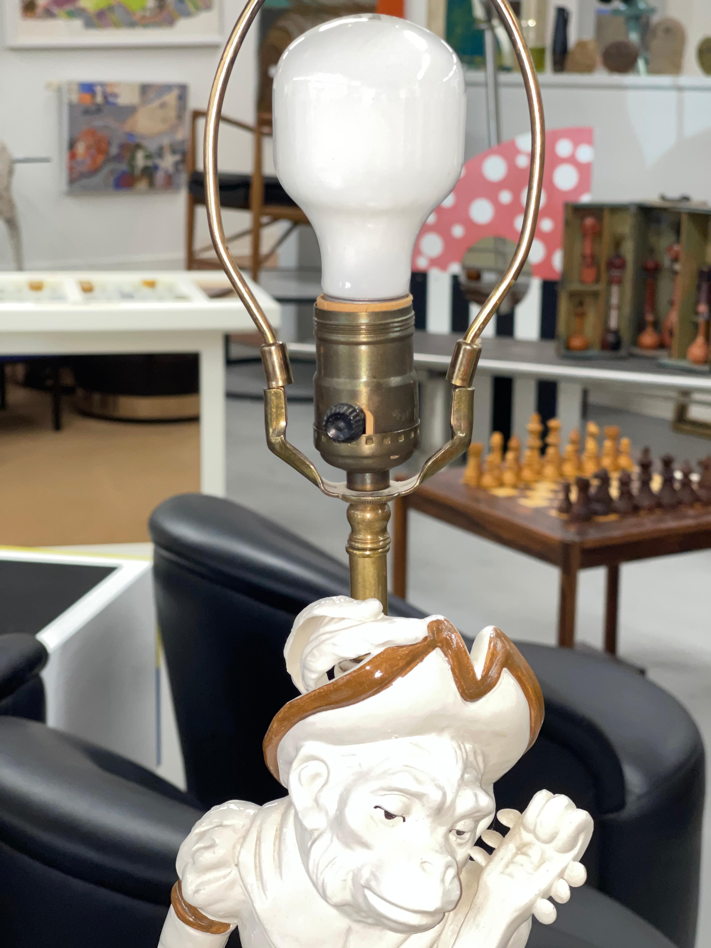 Ceramic Monkey Lamp For Sale 7