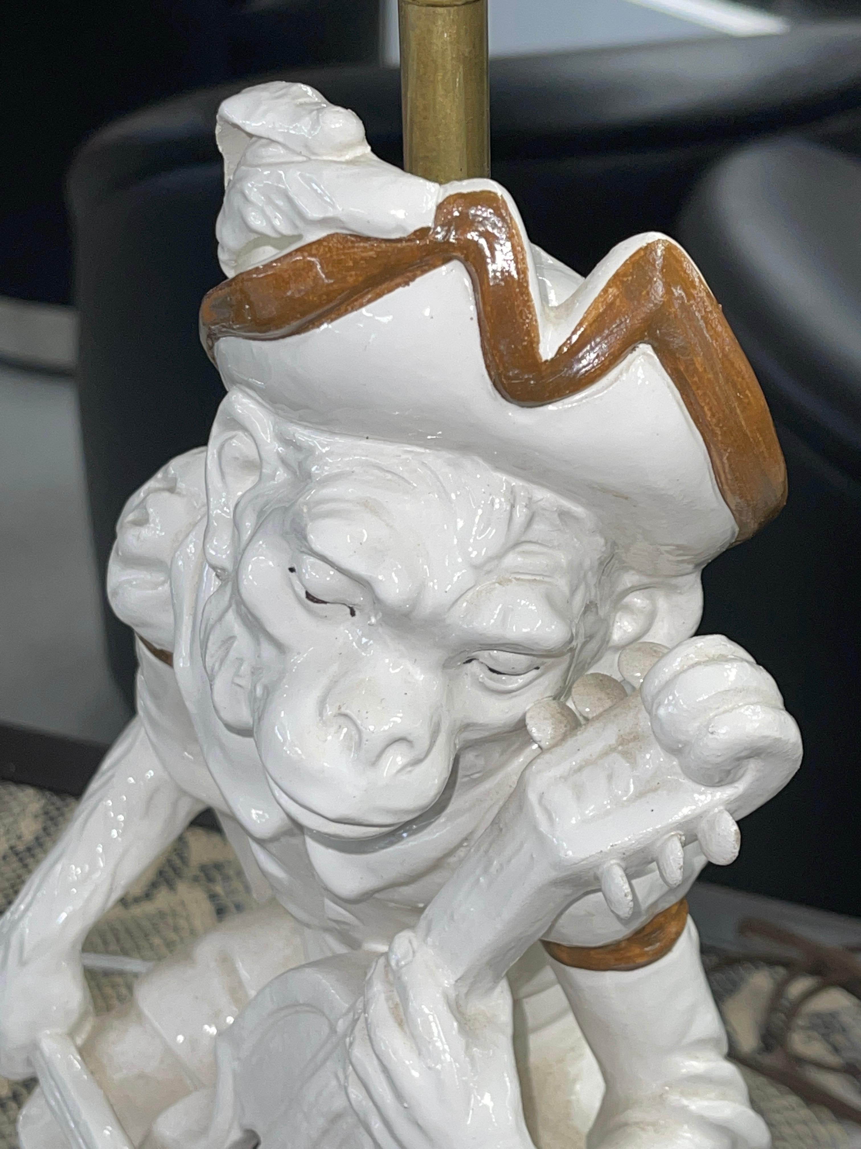 Ceramic Monkey Lamp For Sale 9