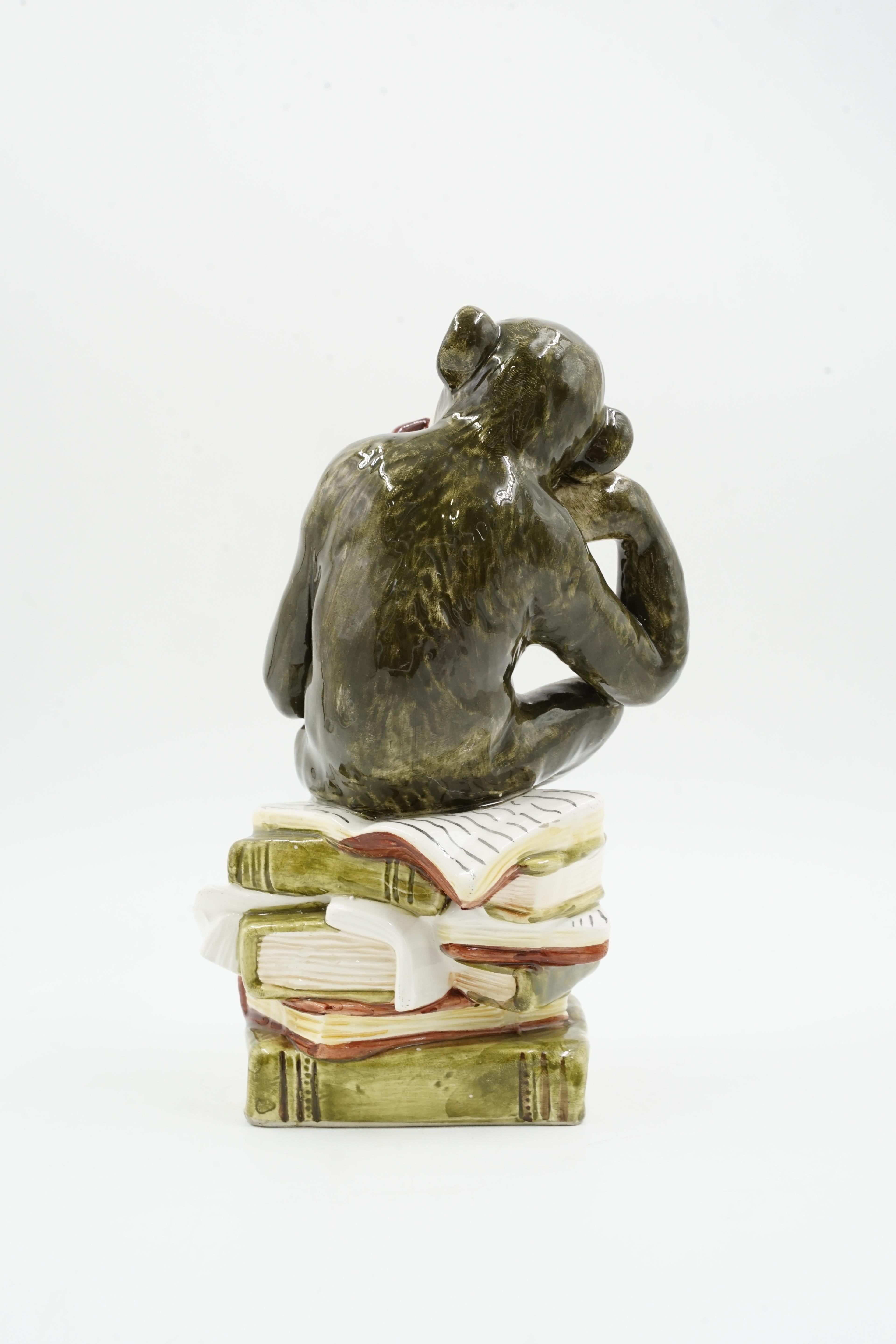 German ceramic monkey sculpture For Sale