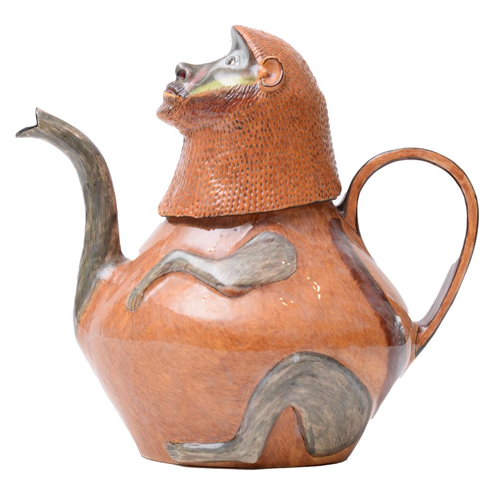 Modern Ceramic Monkey Teapot , Hand  made in South Africa