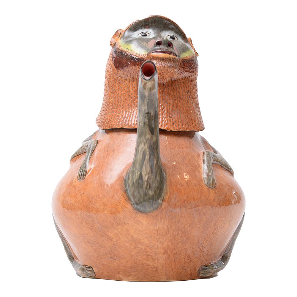 Fired Ceramic Monkey Teapot , Hand  made in South Africa