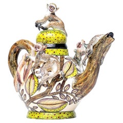 Ceramic Monkey Teapot , hand made in South Africa