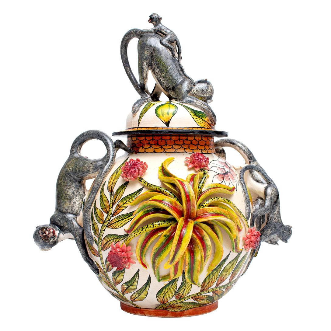 Ceramic Monkey Tureen, hand made in South Africa 2