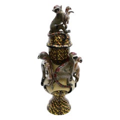 Ceramic Monkey  Urn  , hand made in South Africa