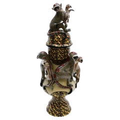 Ceramic Monkey  Urn  , hand made in South Africa