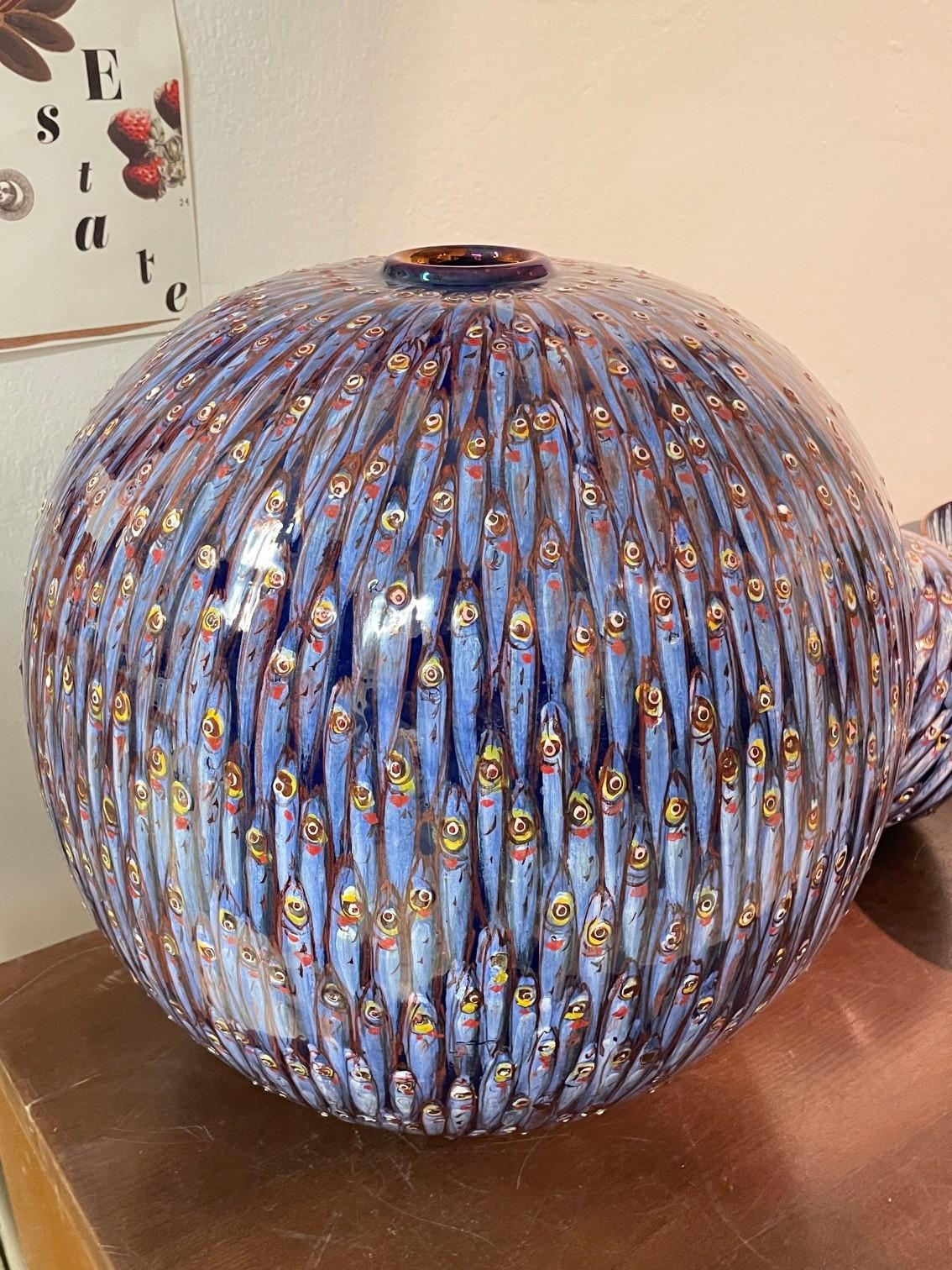 Jarre en céramique de Bottega Vignoli  Majolique peinte à la main Italie Contemporary en vente 9