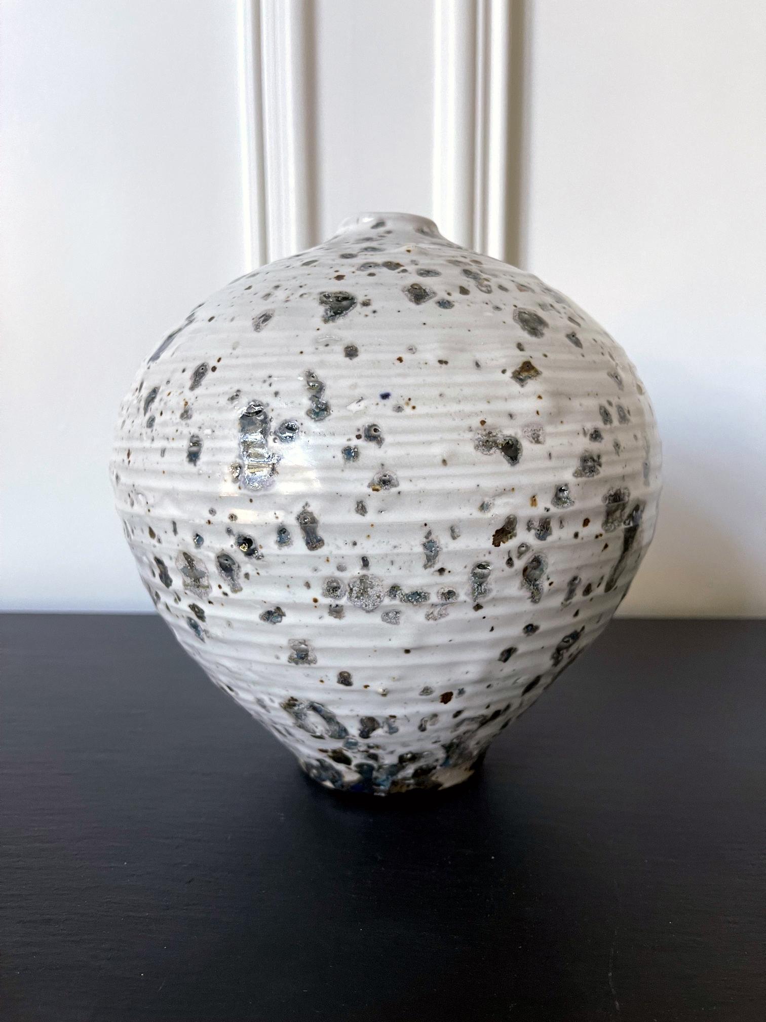 American Ceramic Moon Jar Vase by Otto Heino