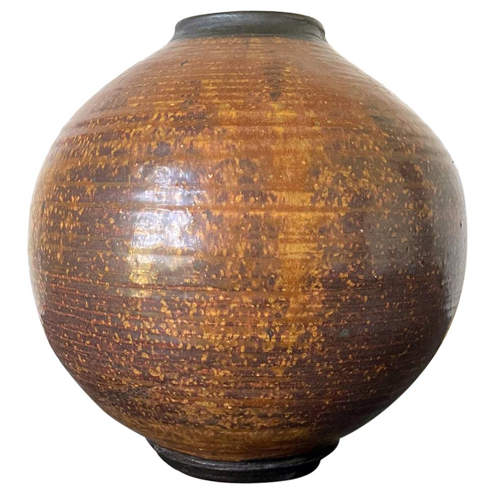 Ceramic Moon Jar Vase by Otto Heino For Sale