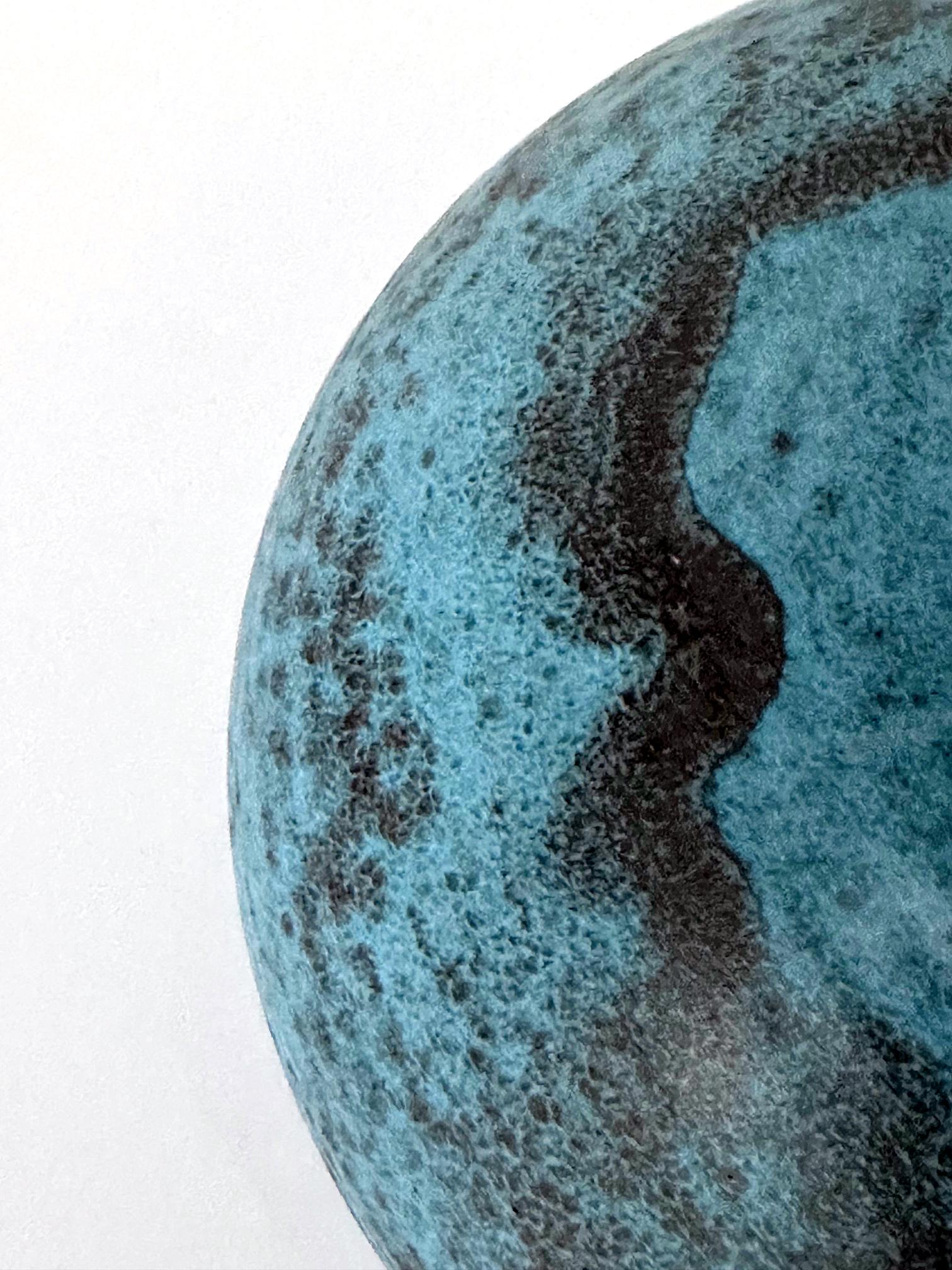 Keramik-Mondgefäß aus Keramik mit Robin Egg Blue-Glasur von Otto Heino im Angebot 3