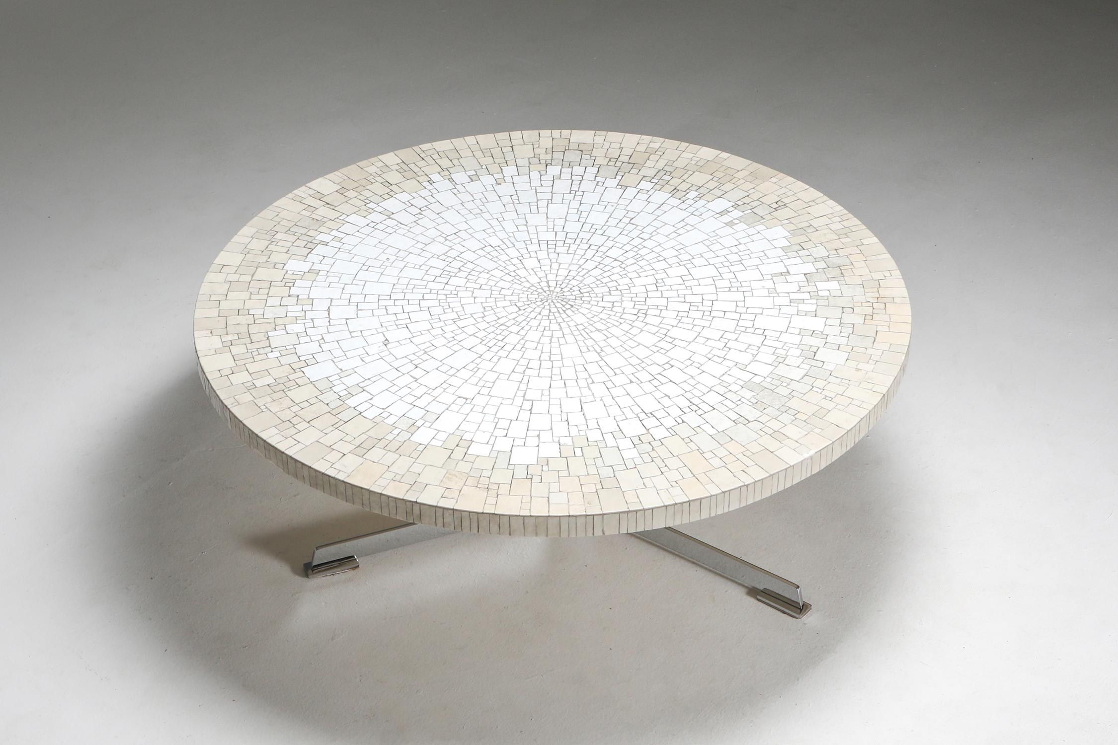 German Ceramic Mosaic Coffee Table by Heinz Lilienthal