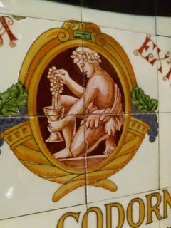 Art Nouveau Advertising Tile Poster from Codorniu's Cellar, Spain